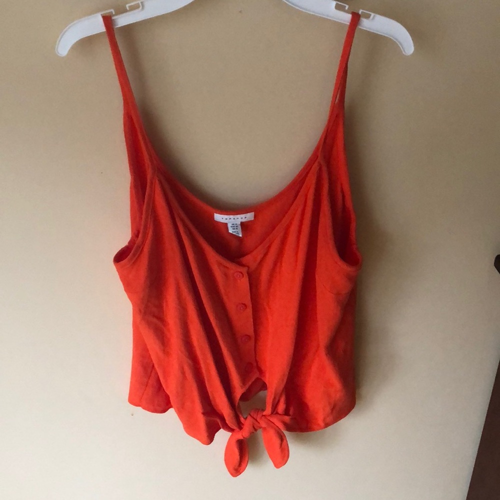 Orange topshop tank top